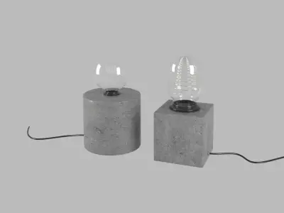 concrete lamp 3D model