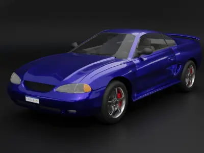 Sport Coupe Car Realistic and Game Ready Asset 3D model