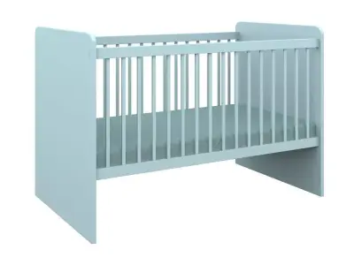 H2000447 BABY BED BLUE 3D model