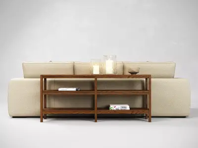 Nicasio Console Table 60 - Crate and Barrel Living Room Table C Low-poly 3D model