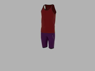 Sport Suit Low-poly 3D model 4