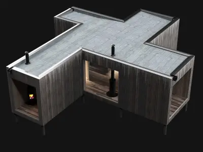 Modern house 03 3D model