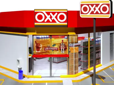 OXXO CONVENIENCE STORE 3D model