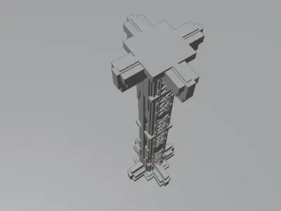 column star wars ship Free low-poly 3D model