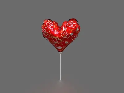 BALLOON I LOVE YOU Low-poly 3D model