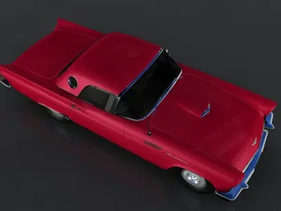 Thunderbird 1956 Low-poly 3D model