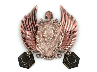 Winged LION pendant 3D print model