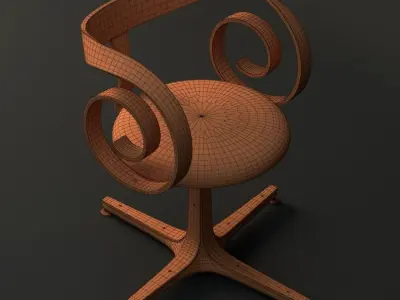 Pair George Mulhauser Plycraft Desk Chairs 3D model