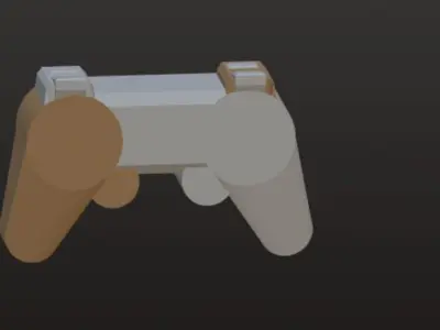 Game controller Low-poly 3D model