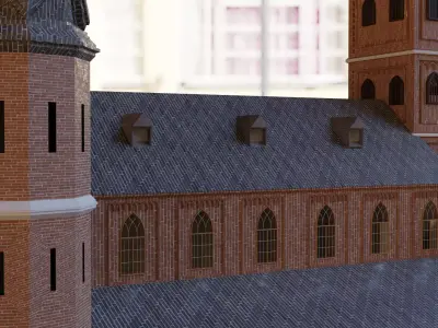 Church Low-poly 3D model 2