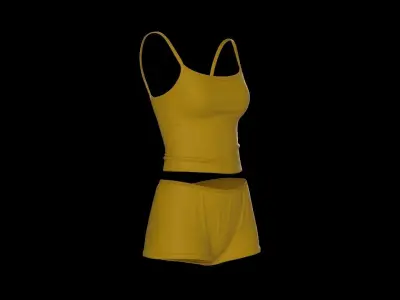Female underwear set 3D model