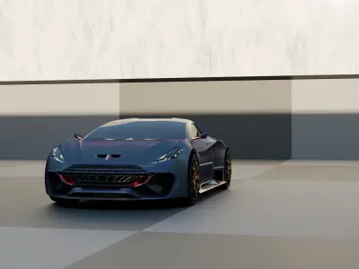 Coupe car concept 3D print model