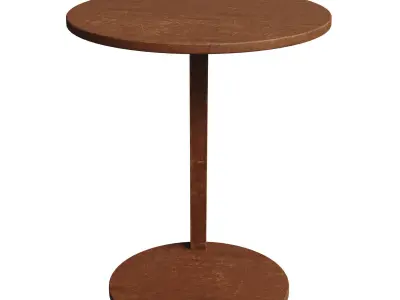 Wooden Support Table Free 3D model