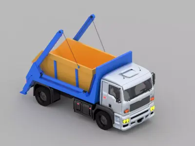Skip Loader Truck  - Construction Machine BIM Low-poly 3D model