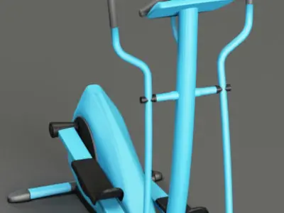 Exercise machine cross trainer Low-poly 3D model