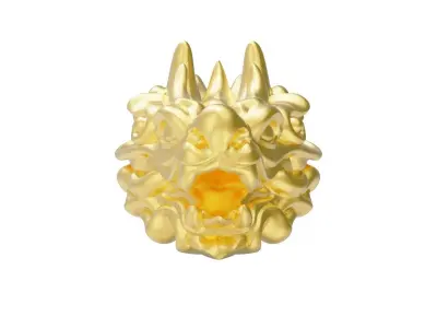 3D Printable oriental Chinese Dragon head 3D print model AN11 3D print model