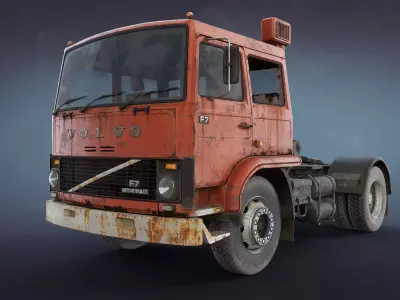 Volvo F717 Rusty Low-poly 3D model