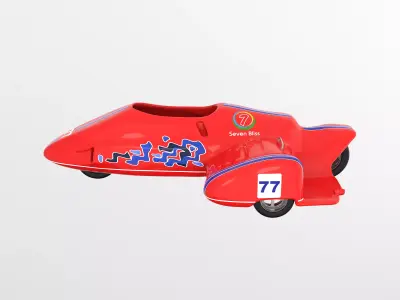 F1 Sidecar Low-poly 3D model