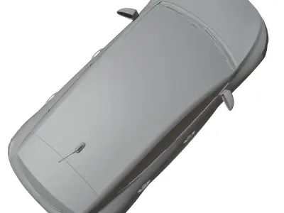 Orange hot hatch unbranded  3D model