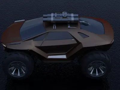 Predator EV SUV Low-poly 3D model
