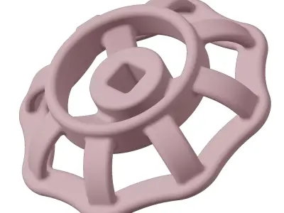 Plastic Gate Valve Handle Wheel Toy 3D model