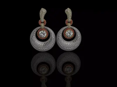 M EARRINGS N7 3D print model