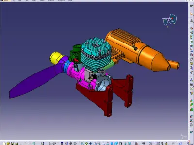 RC Engine 3D model Assembly 3D model