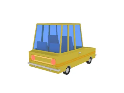 Cartoon Car  Low-poly 3D model