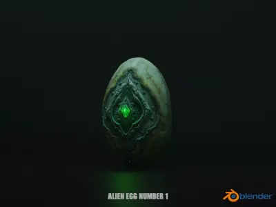 Alien Egg Free 3D model