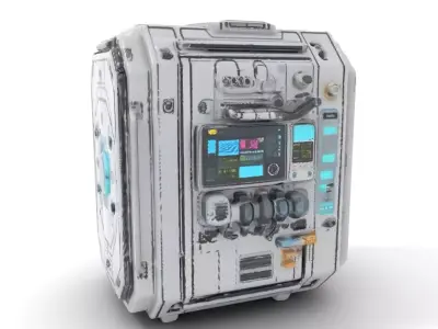 SciFi Control Panel model pack with futuristic design Low-poly 3D model