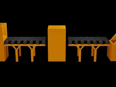 Small Industry Low Poly Free low-poly 3D model