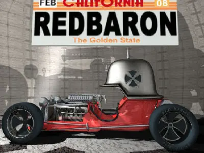 Red Baron Hot Rod 3D Model 3D model