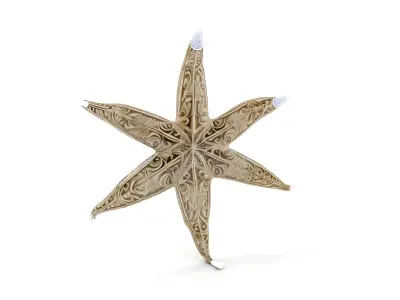 Intricate Decorative Star Model Pack Low-poly 3D model