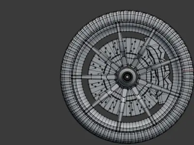 Car Rims 3 Low-poly 3D model