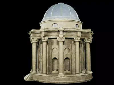 Temple of Apollo Low-poly 3D model