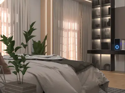luxury bedroom 3D model buy