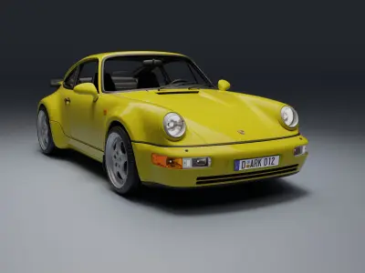 Porsche 911 964 Turbo  Low-poly 3D model