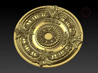 classic plasterboard inlaid with gold 3D model