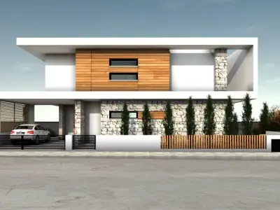 MIX18 modern house design in cyprus 3D model