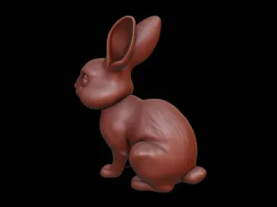 Rabbit Animal Sculpture 3D print model