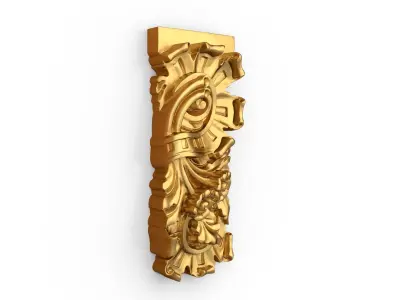 Classic carved decor ornament 400 3D model