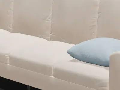 Sofa Set 3D Model  Low-poly 3D model