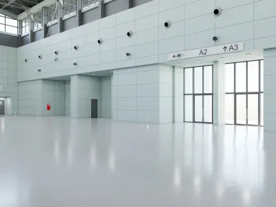 Exhibition Hall Interior 1 Low-poly 3D model