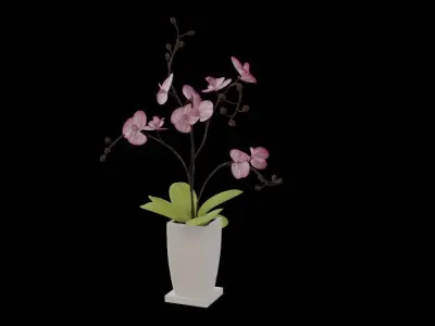 Vase with flowers 3D model