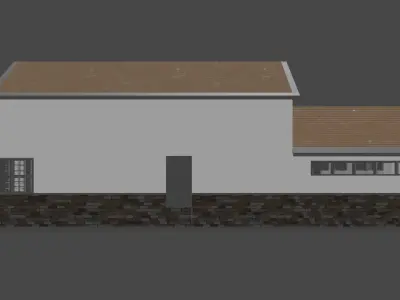 American house in 3d model 3D model