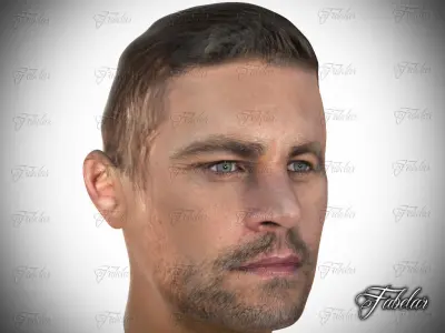 Paul Walker Low-poly 3D model