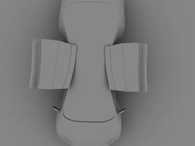 Electronic Car Low-poly 3D model