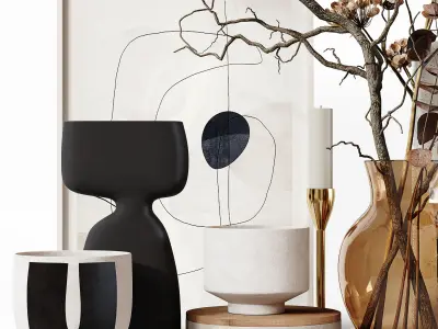 Decorative Set 242 Low-poly 3D model