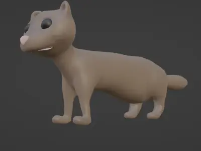 Stylize Mink Low-poly 3D model