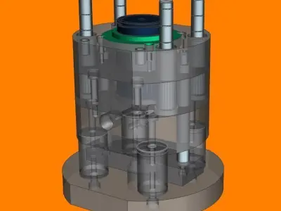 one core test beaker cover mold 3D model
